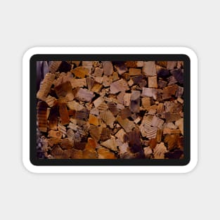 Wood Chips, woodworking design, rustic natural Abstract Tree pattern Magnet