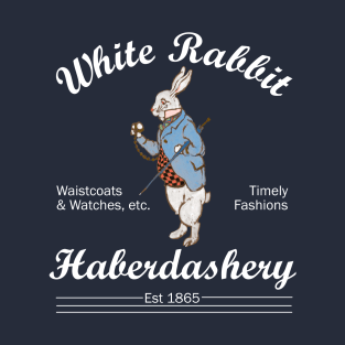 Lispe White Rabbit Haberdashery T-Shirt