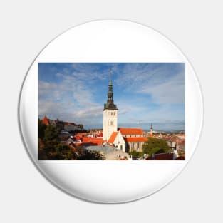 View from the Kiek in de Kök tower to the Nikolai Church, Lower Town, Old Town, Tallinn, Estonia, Europe Pin