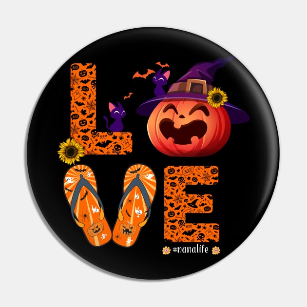 Nanalife Halloween Love Pumpkin Cat Bat - Nana Life Pin by anubis1986