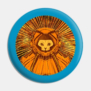 SpaceCats (Orange - round) Pin