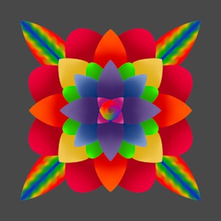 Psychedelic Rainbow Flower T-Shirt