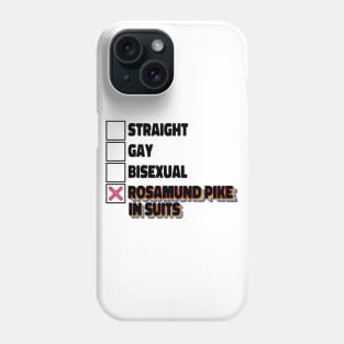 Straight Gay Bisexual Rosamund Pike In Suits Phone Case