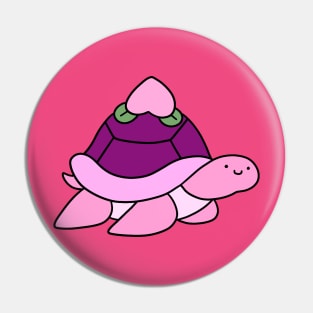 Peach Turtle Pin