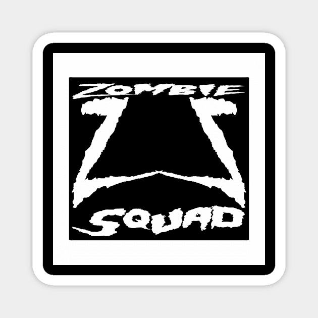 Zombie Squad ZS Mania (White) Magnet by Zombie Squad Clothing