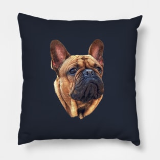 French Bulldog Head Cute Puppy Dog Pillow