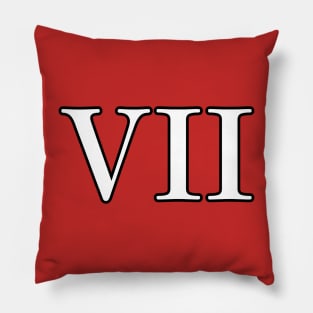 Roman Numeral 7 VII Pillow