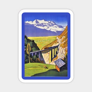 Vintage Travel Art - Switzerland Magnet