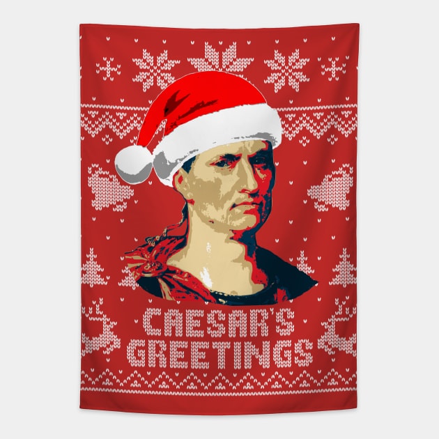 Caesars Greetings Christmas Tapestry by Nerd_art