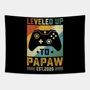 Vintage Leveled Up To Papaw Est.2020 Tapestry