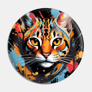 Summer Fluffy Bengal Cat Pin