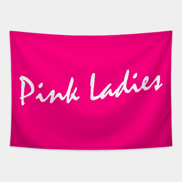 Pink Ladies Text Design Tapestry by Trendsdk