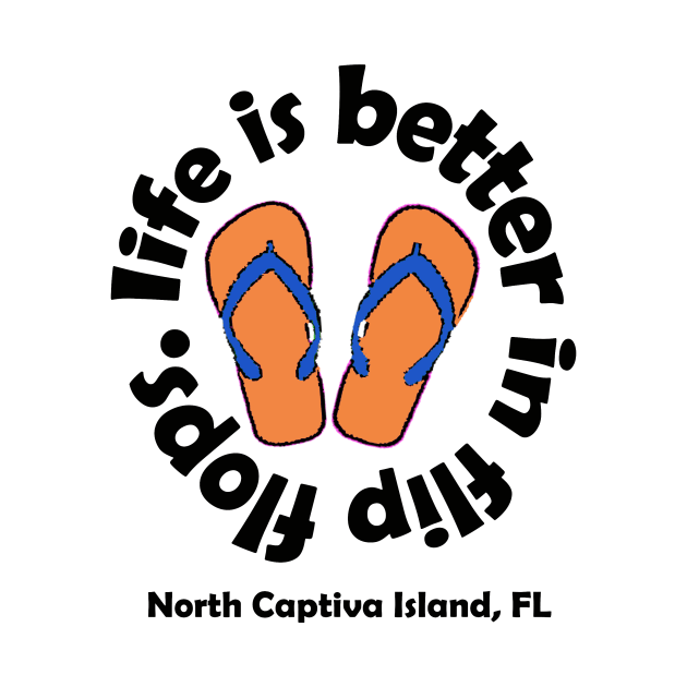 life is better in flip flops. orange logo by Ultra Local