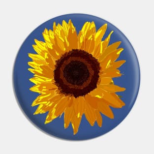 Floral Art Sunflower Pin