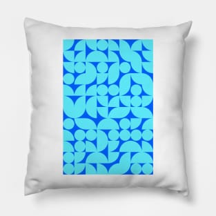 Kids Bluish Geometric Pattern - Shapes #4 Pillow