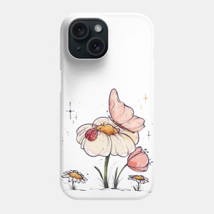 Butterfly And Ladybug In Love Phone Case