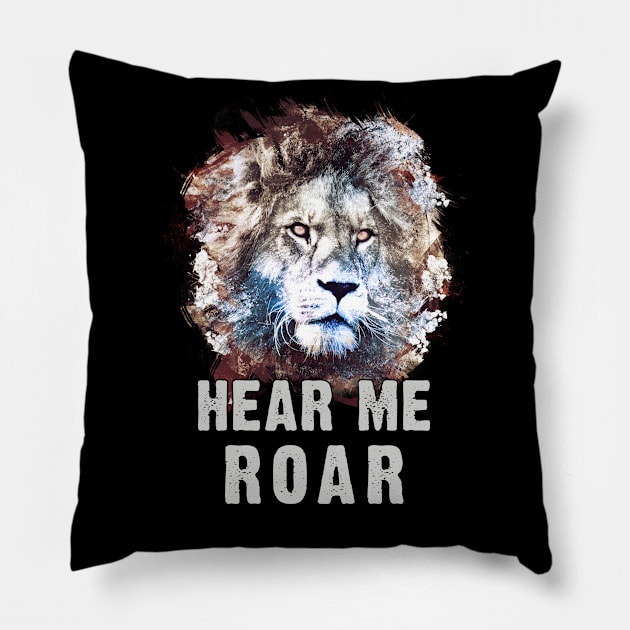 Hear me ROAR - Lion Pillow by Naumovski