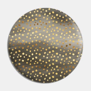 Black and Gold Metallic Polka Dots Pin