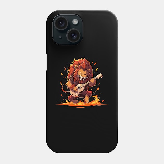 lion guitarist Phone Case by weirdesigns