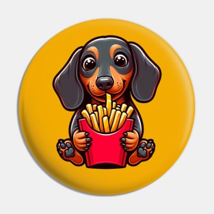 Fry-day Dachshund Pin