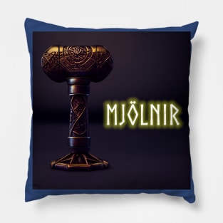 Mighty Mjolnir Thor Hammer Norse Pillow