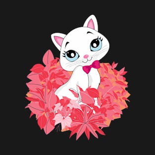 Cat and rose leaves! T-Shirt