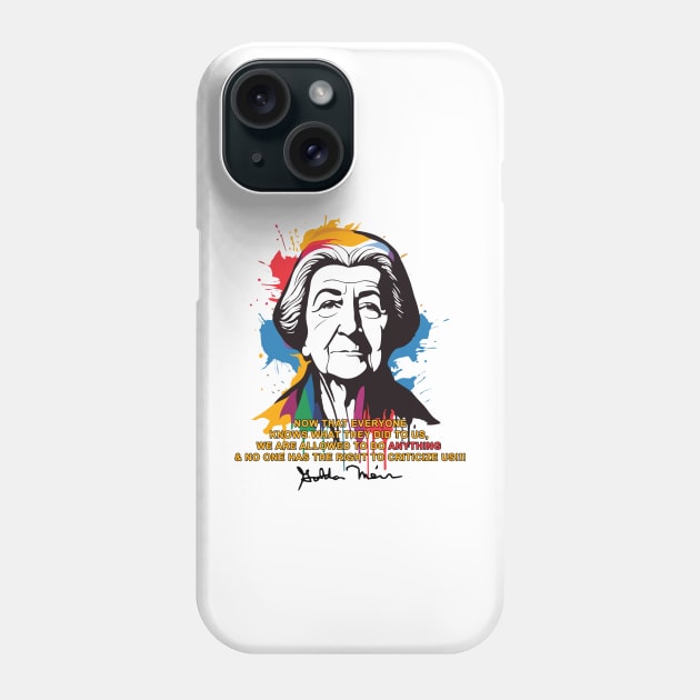 Golda Meir Phone Case by Fashioned by You, Created by Me A.zed