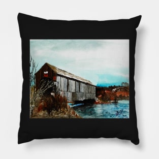 Bloomfield Creek Covered Bridge Pillow