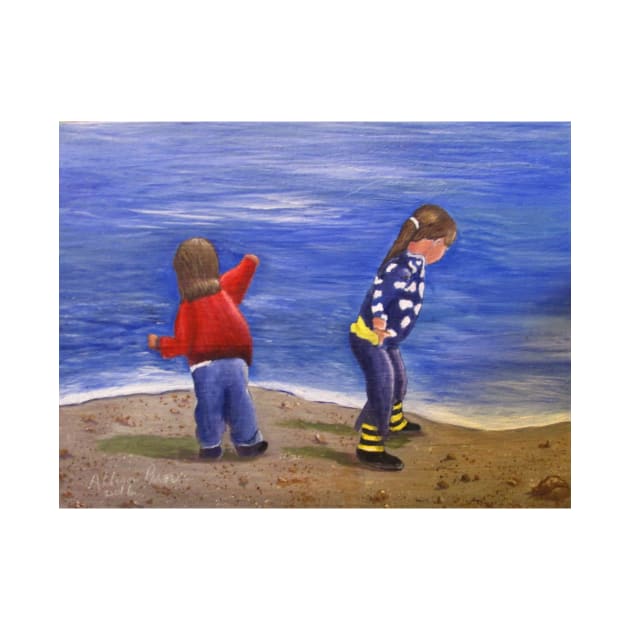 Playing on the beach by Allison Prior Art