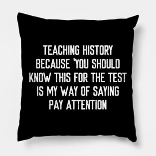 Teaching history Because 'you should know this Pillow