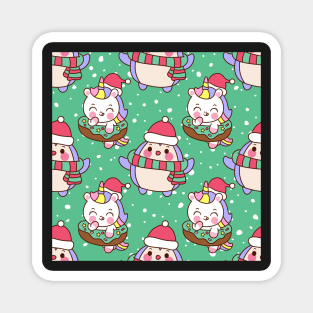 Unicorn Penguin Kawaii Christams Magnet