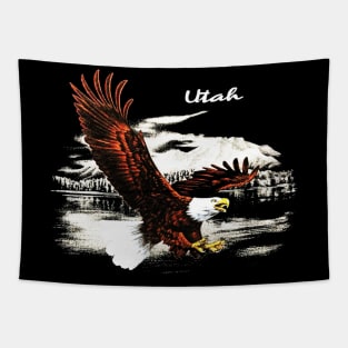 Vintage Utah Bald Eagle Tapestry