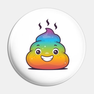 Rainbow Poop Pin