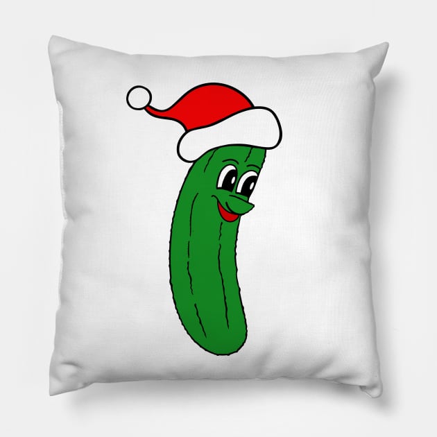 CHRISTMAS Party Dill Pickle - Funny Food Art Pillow by SartorisArt1