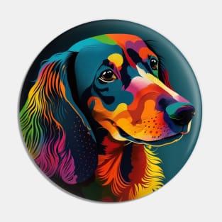 Pop Art Dachshund Dog Pin