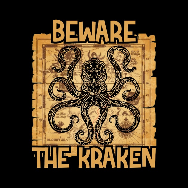 Beware the kraken pirate by samsamteez