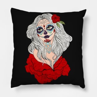 Dia De Los Muertos of Felicia Hardy Pillow