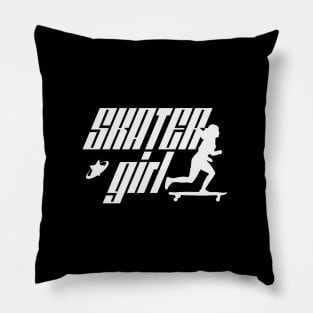 skater girl, skating and skateboard lover Pillow