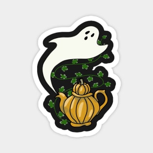 Pumpkin Teapot and Ghost Magnet