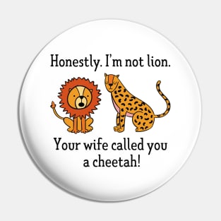 Lion Cheetah Pin