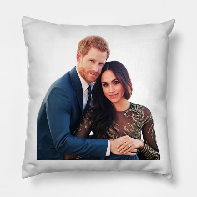 Harry and Meghan Pillow by swiftscuba