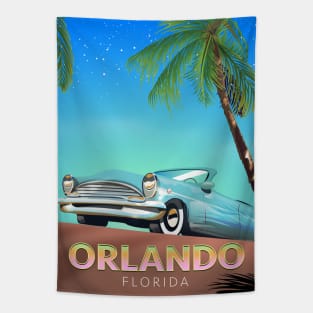 Orlando Florida vintage travel poster Tapestry