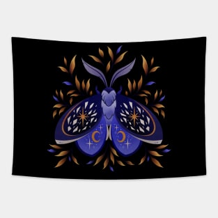 Moonlight moth magic Tapestry