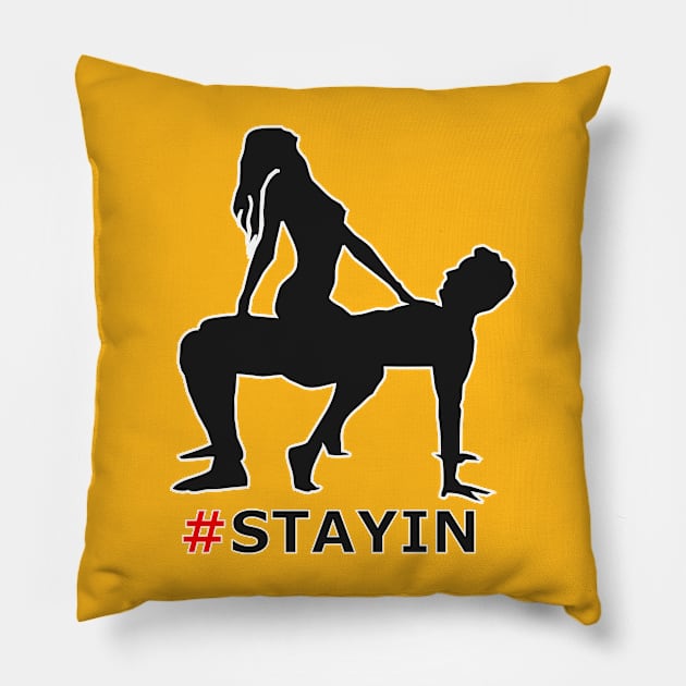 StayIn Sexual Covid Parody Pillow by FarStarDesigns