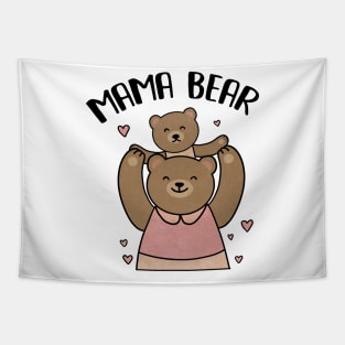 Mama bear with cub, Love Mothers Tapestry