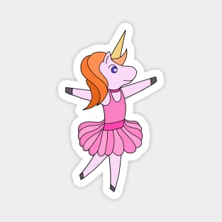 Unicorn ballet dancer Magnet