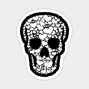 Skull with Hearts Magnet