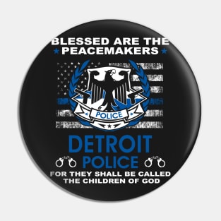 Detroit Police  – Blessed Are The PeaceMakers Pin