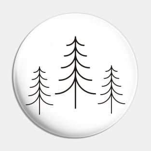 Treeline, Woods, Forest, Hiker Pin