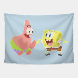 spongebob x patrick Tapestry